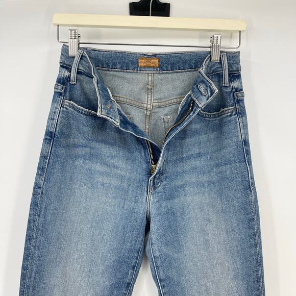 MOTHER | The Hustler Ankle Fray Jeans Scenic Route Medium Wash 26 - Picture 7 of 14